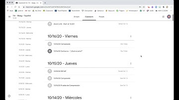 Using the classwork tab to find assignments and materials in Google Classroom