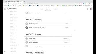 Using the classwork tab to find assignments and materials in Google Classroom