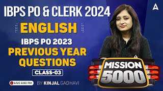 IBPS PO & Clerk 2024 | IBPS English Previous Year Questions By Kinjal Gadhvi  #3