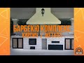 Барбекю комплекс с металлическим зонтом