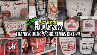 WALMART 2020 CHRISTMAS DECOR & THANKSGIVING/FALL FINDS! MUST WATCH!