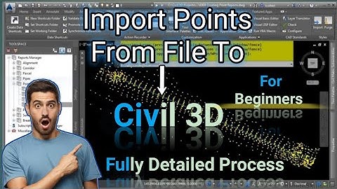 How To Import Survey Points || In Civil 3D || Import Points From File To Civil 3D Complete Detail