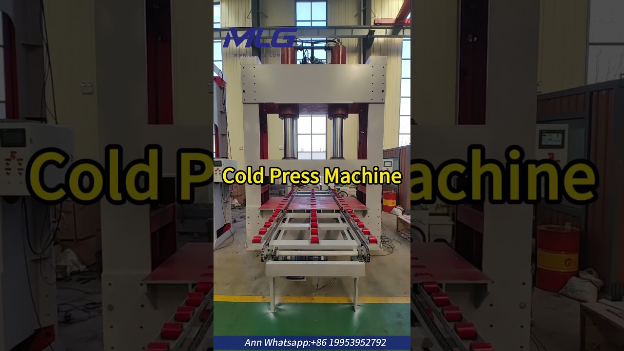 Cold press for plywood making machine