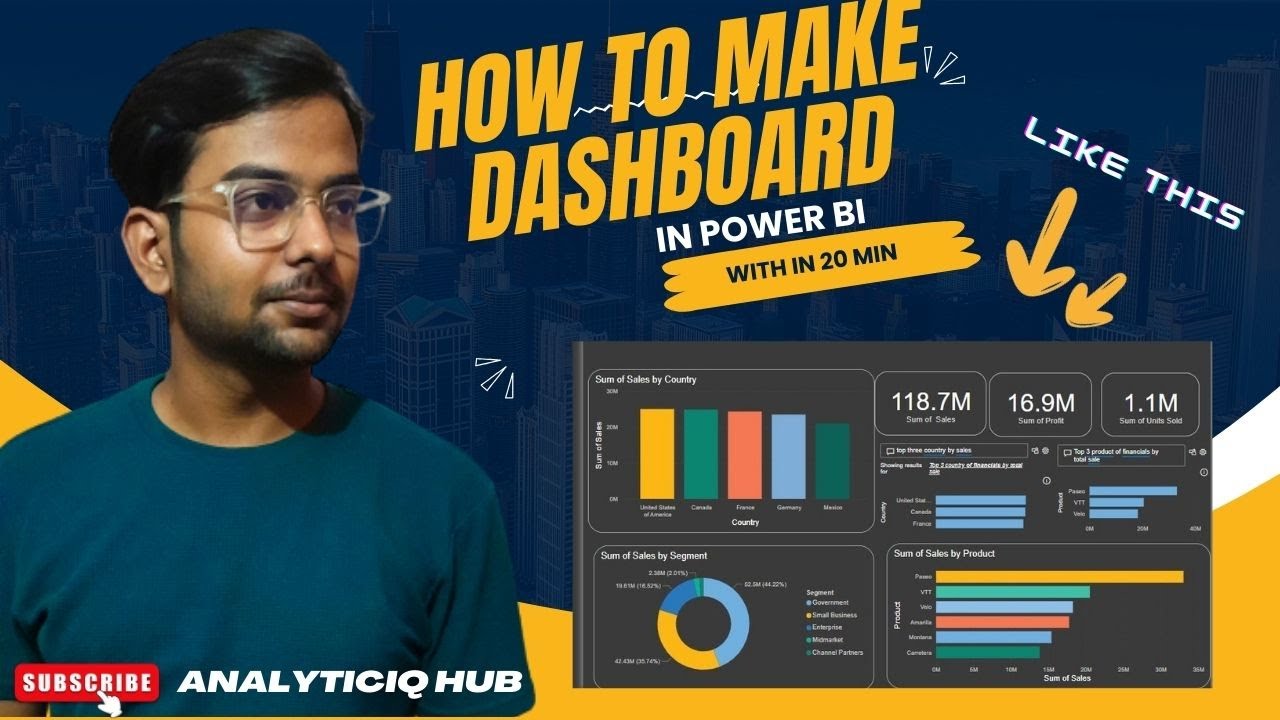 HOW TO MAKE DASHBOARD IN POWER BI FROM SCRATCH | AnalyticIQ Hub - YouTube