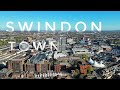 Swindon town drone view 360 2022