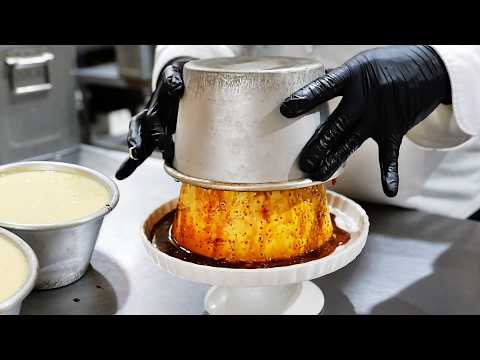 Japanese Food - GIANT CARAMEL CUSTARD Tokyo Japan