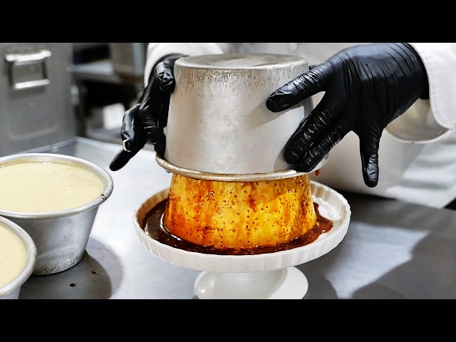 Japanese Food - GIANT CARAMEL CUSTARD Tokyo Japan
