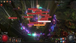 PoE 3 22 Chieftain Self Ignite Explode Overview - Delirium Mirror, Breach, Legion in 3.5 minutes