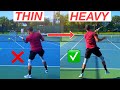 How to Hit a Heavy Topspin Forehand | Tennis Lesson with 4.5 NTRP Student Alec