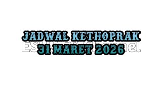 Jadwal Kethoprak Hari Ini. Selasa 31 Maret 2026