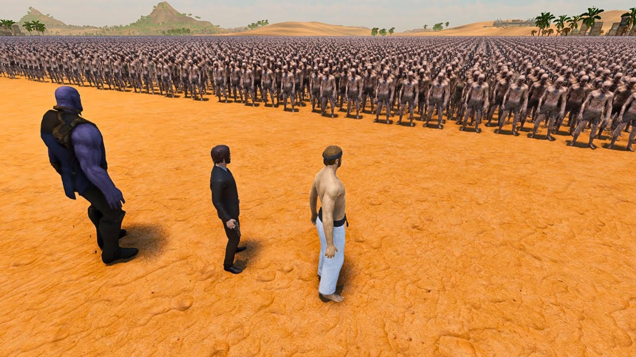 JOHN WICK, CHUCK NORRIS, THANOS VS 500,000 ZOMBIE - ULTIMATE EPIC BATTLE UEBS2 217