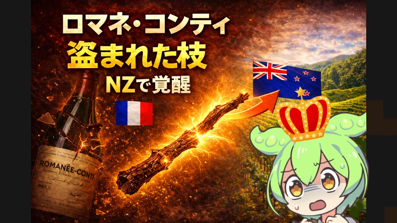 【衝撃の真実】ロマネ・コンティの枝が盗まれた…そしてニュージーランドで成功した理由【ずんだもん解説】