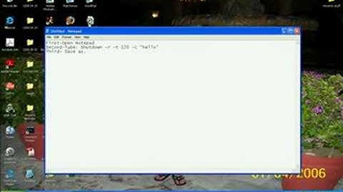 Batch File cmd+notepad shutdown