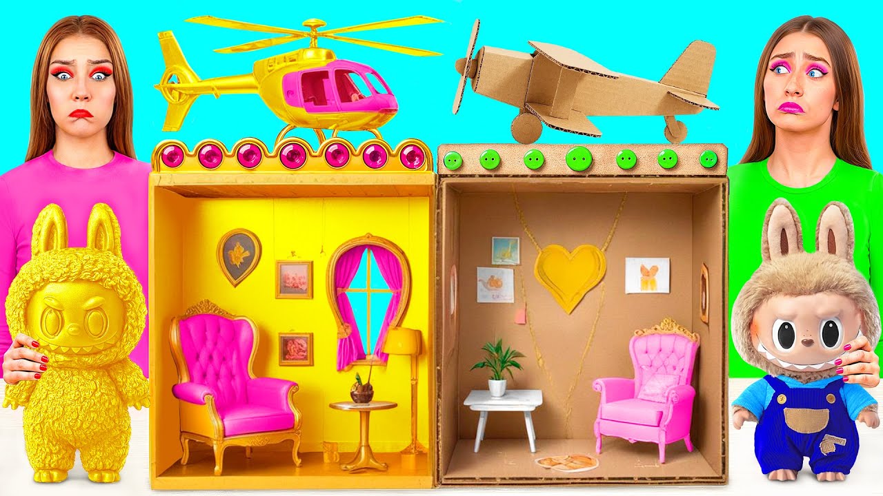 Строим Удивительный Кукольный Домик для Лабубу | Смешные Моменты от Crazy DO