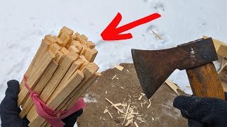 How to Make Kindling Like a PRO // Split it Fast & Safe