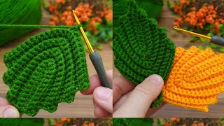 100'00 ,, ! Wow!! very easy, gorgeous crochet leaf pattern #crochet #knitting