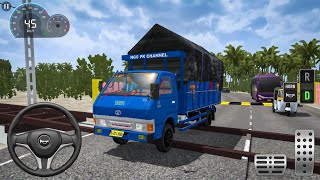 Tata 608 Truck vs Speed Breaker Railway Track Crossing 🚛🚂 | Bus Simulator Indonesia Gameplay!