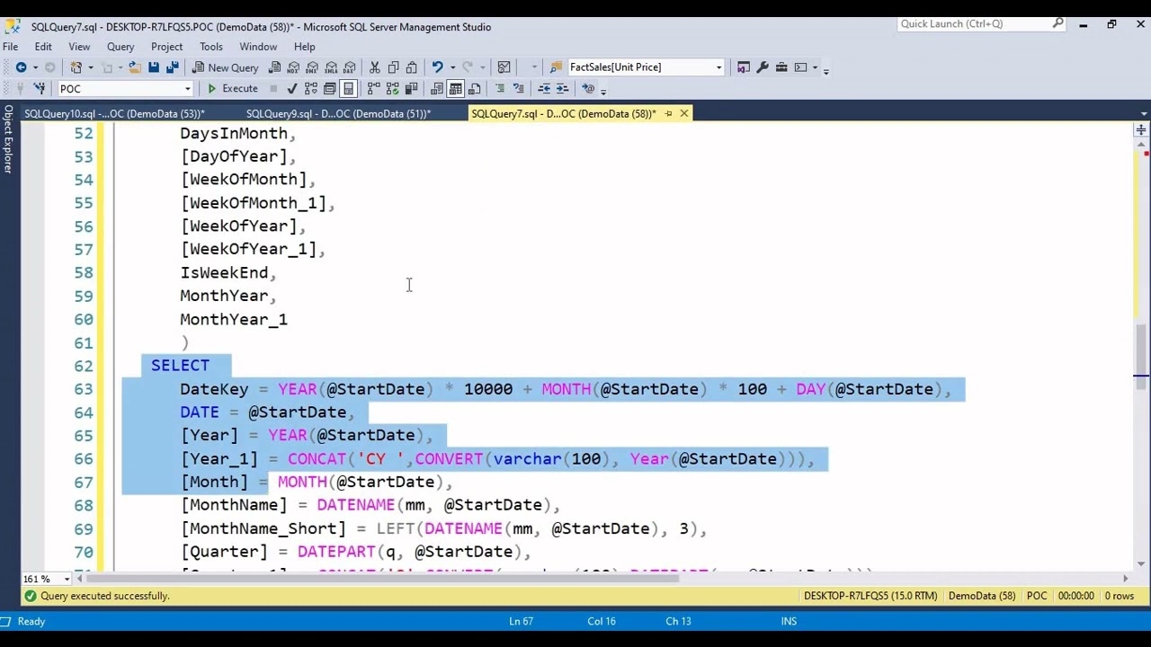 26 How To Create Date Dimension Table In SQL Server Telugu YouTube 26 How To Create Date Dimension Table In SQL Server Telugu YouTube
