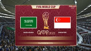 SAUDI ARABIA VS SINGAPORE FIFA WORLD CUP 2022 QUALIFIER ZONE ASIA PES 2019 GAMEPLAY