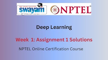 Deep Learning - IIT Ropar Week 1 || NPTEL ANSWERS 2025 #nptel #nptel2025 || NPTEL 2025