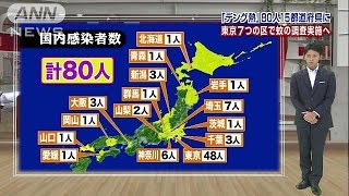 デング熱感染者80人に　都内7つの区で蚊の調査へ(14/09/08)