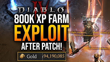 Diablo 4 - Best Legendary & 800K XP Farm Exploit! AFTER PATCH!
