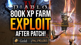 Diablo 4 - Best Legendary & 800K XP Farm Exploit AFTER PATCH