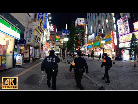 Most dangerous zone in Tokyo, Shinjuku | Walk Japan, 2021 Feb