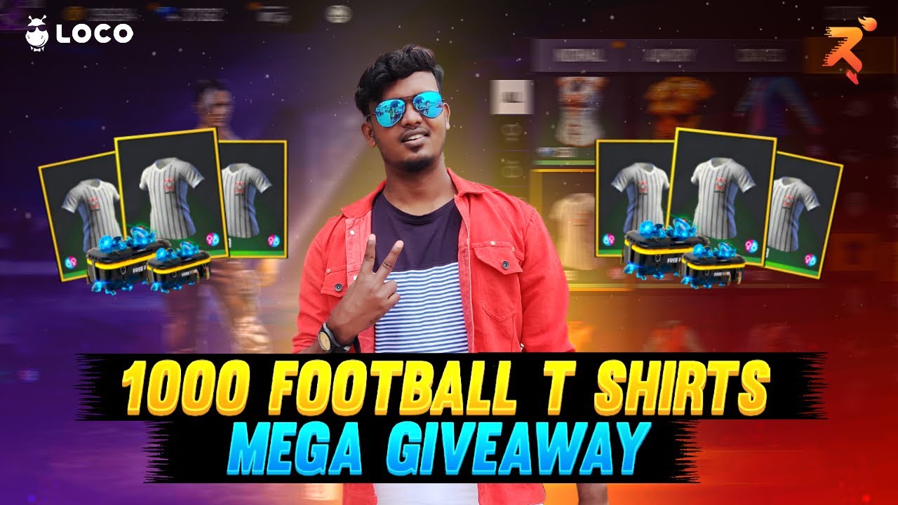 1000 FOOTBALL T SHIRT GIVEAWAY IN LOCO RUN GAMING MEGA GIVEAWAY ROOM