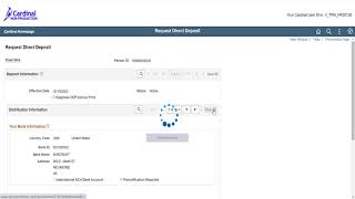 Reviewing the Request Direct Deposit Page PY382