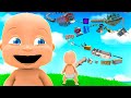 Baby plays Fortnite ONLY UP!