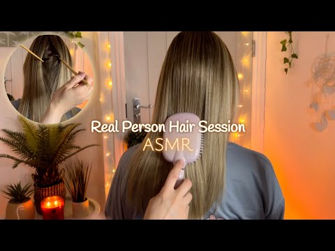 ASMR Silky Hair Session on Rachael | Hair Brushing, Hair Parting, Scalp Check & Scalp Scratching