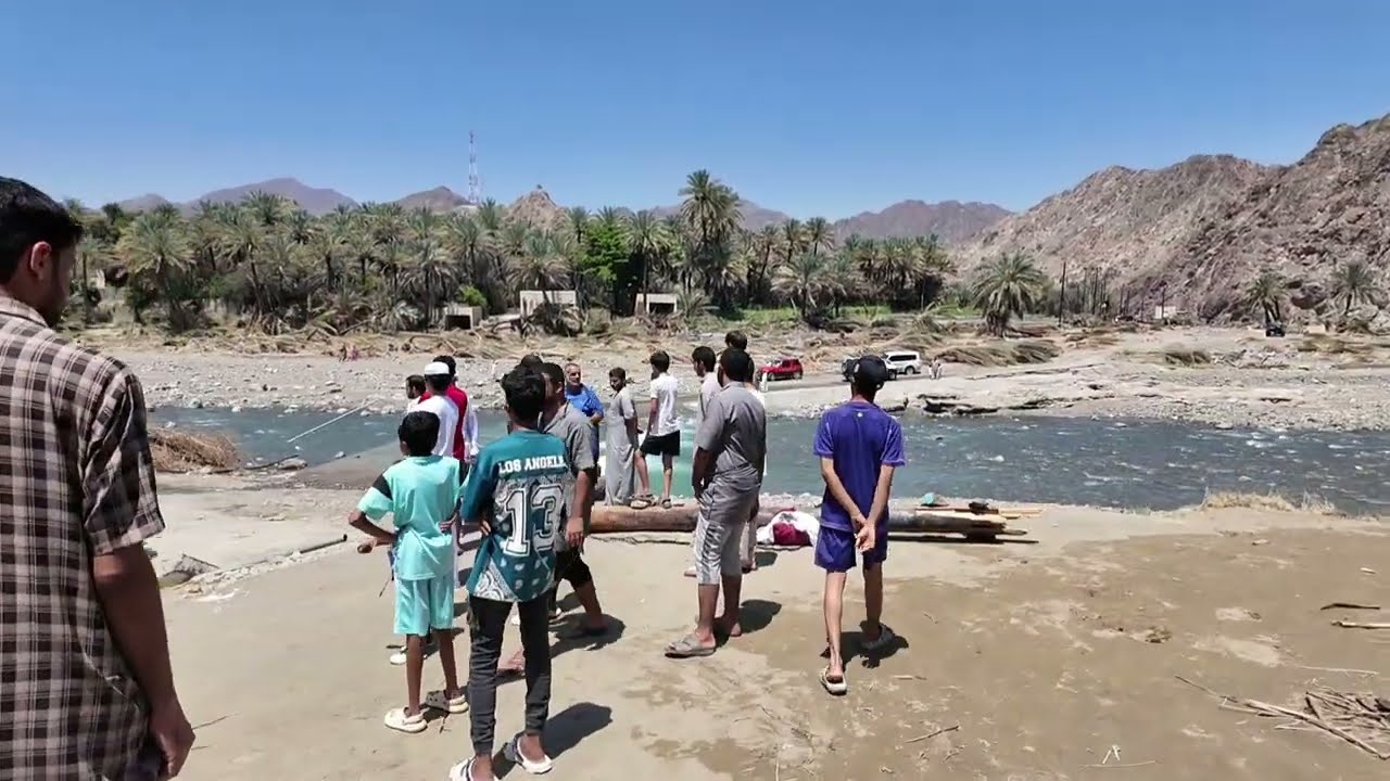 أضرار منخفض المطير في قرية الخبات والغضيفة وادي عاهن ولاية صحار