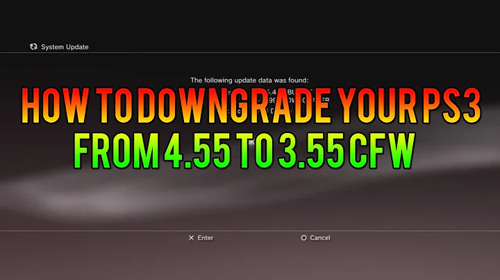 How To Downgrade Your PS3 From 4.55 CFW To 3.55 CFW! (PS3 Downgrade)