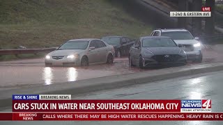 Full Cars stuck in water in SE Oklahoma City Guide