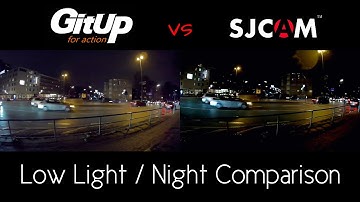 GitUp Git2 vs SJCAM SJ5000X Elite - Low Light / Night Test