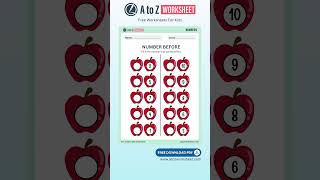 Before Number Worksheet for Kids – Learn What Comes First!
