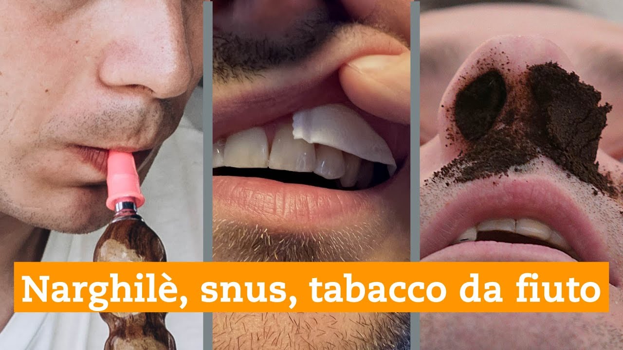 Caratteristiche di tabacco da masticare, tabacco da fiuto etc 