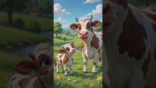 3D cow Animated #cartoonvideo #kidsvideo #shortvideo #3danimation #viral #popular #shorts