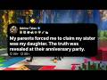 My parents forced me to claim my sister was my daughter The truth was revealed at their anniversary