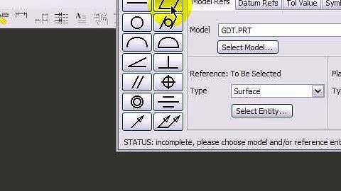 Inserting a Geometric Dimension & Tolerance in Pro/ENGINEER Wildfire 3.0
