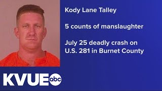 Man arrested after crash that killed 5 in Burnet County