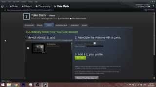 How to upload YouTube video to Steam