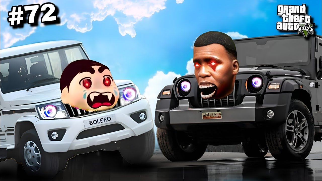 Shinchan Mahindra Bolero & Franklin Mahindra Thar Make Fool To Overpowered Scorpio In GTA 5 !