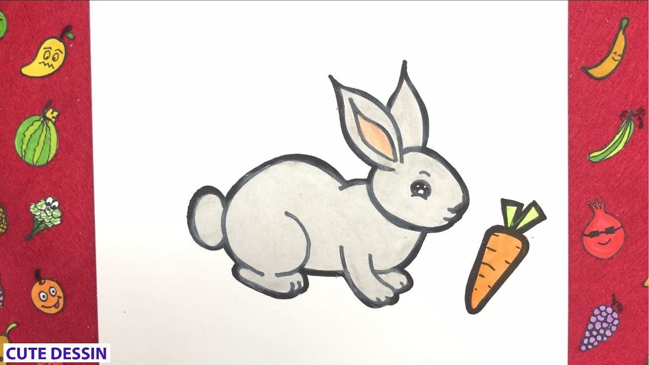 Comment Dessiner Et Colorier Un Lapin Mignon Facilement Etape Par Etape 1 Dessin Lapin Social Useful Stuff Handy Tips