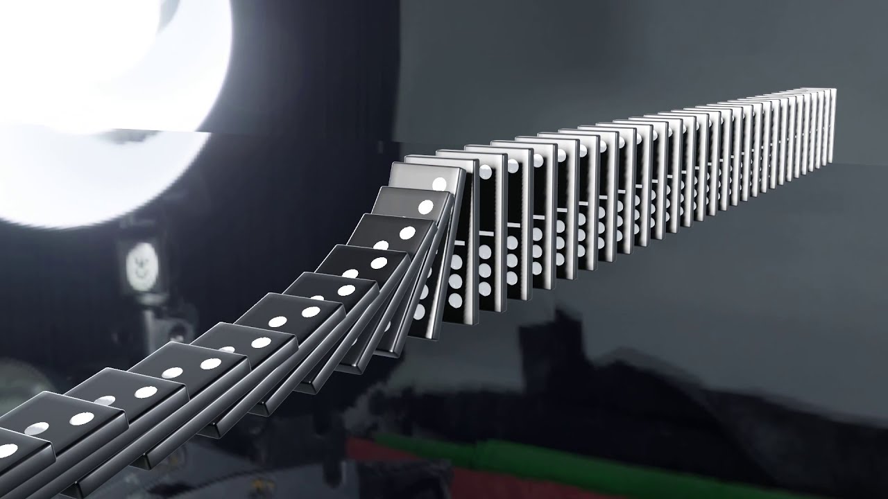 Domino Effect Simulation & Infinity Fall