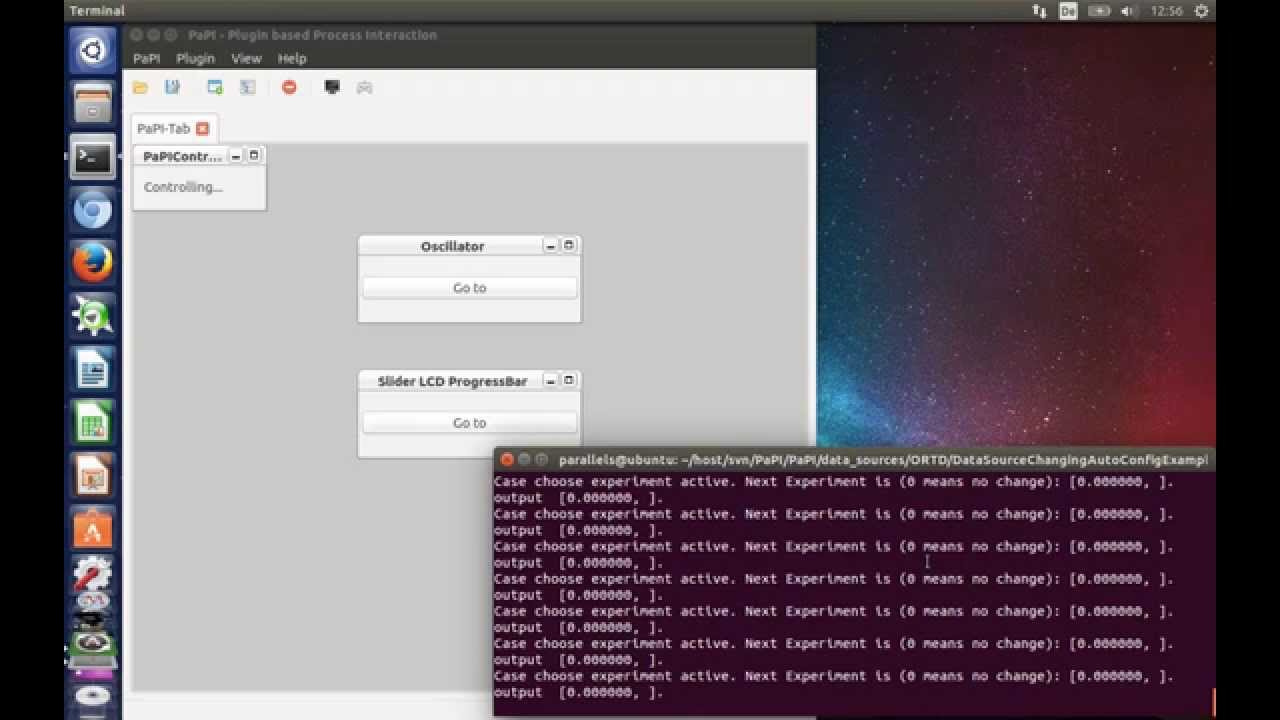 Graphical User Interfaces to OpenRTDynamics programs using PaPI