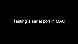 Brainboxes - Testing a serial port in MAC