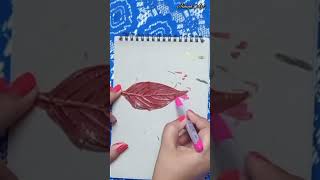 Easy Colorful Leaf Drawing Leaf Drawing Using Doms Brush Pens