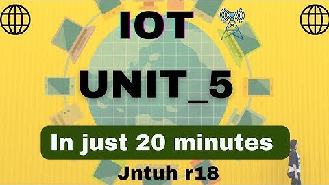 iot unit 5 | in just 20 minutes